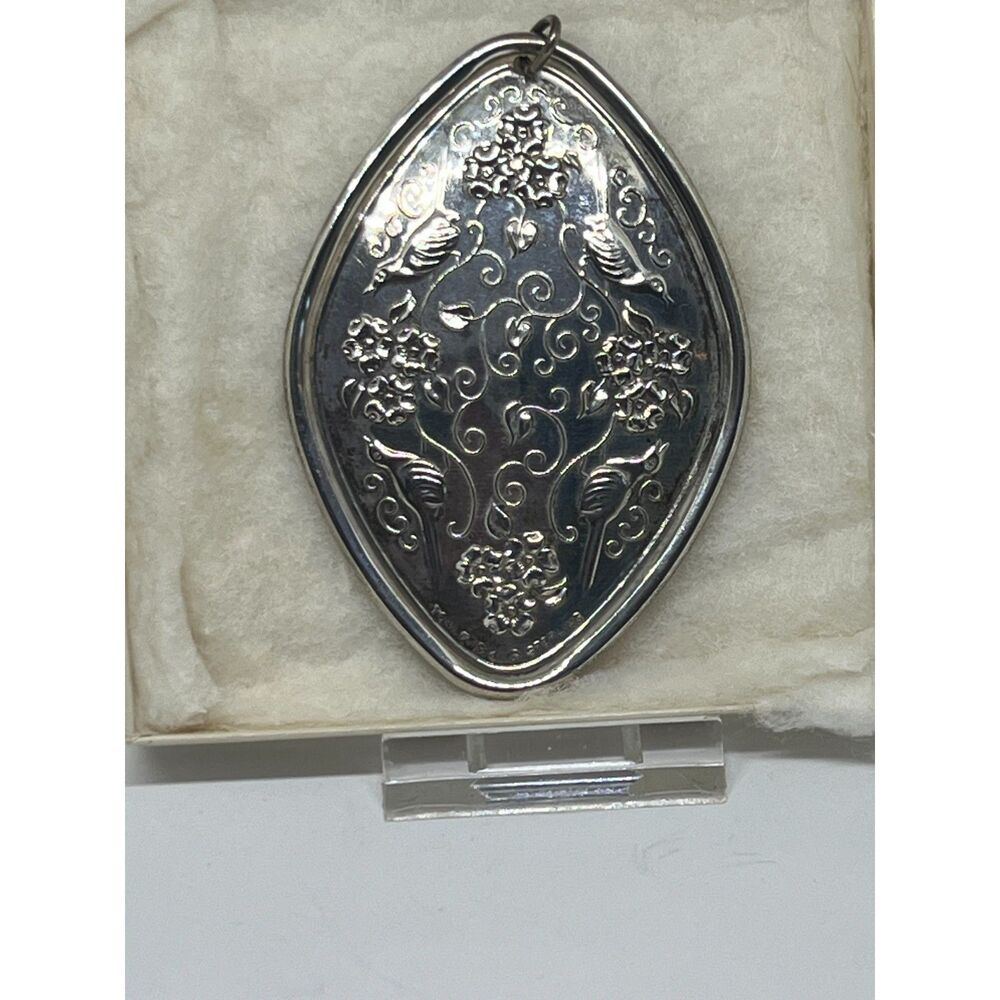 Vintage 1974 Towle Sterling Medallion "Four Calling Birds" Ornament